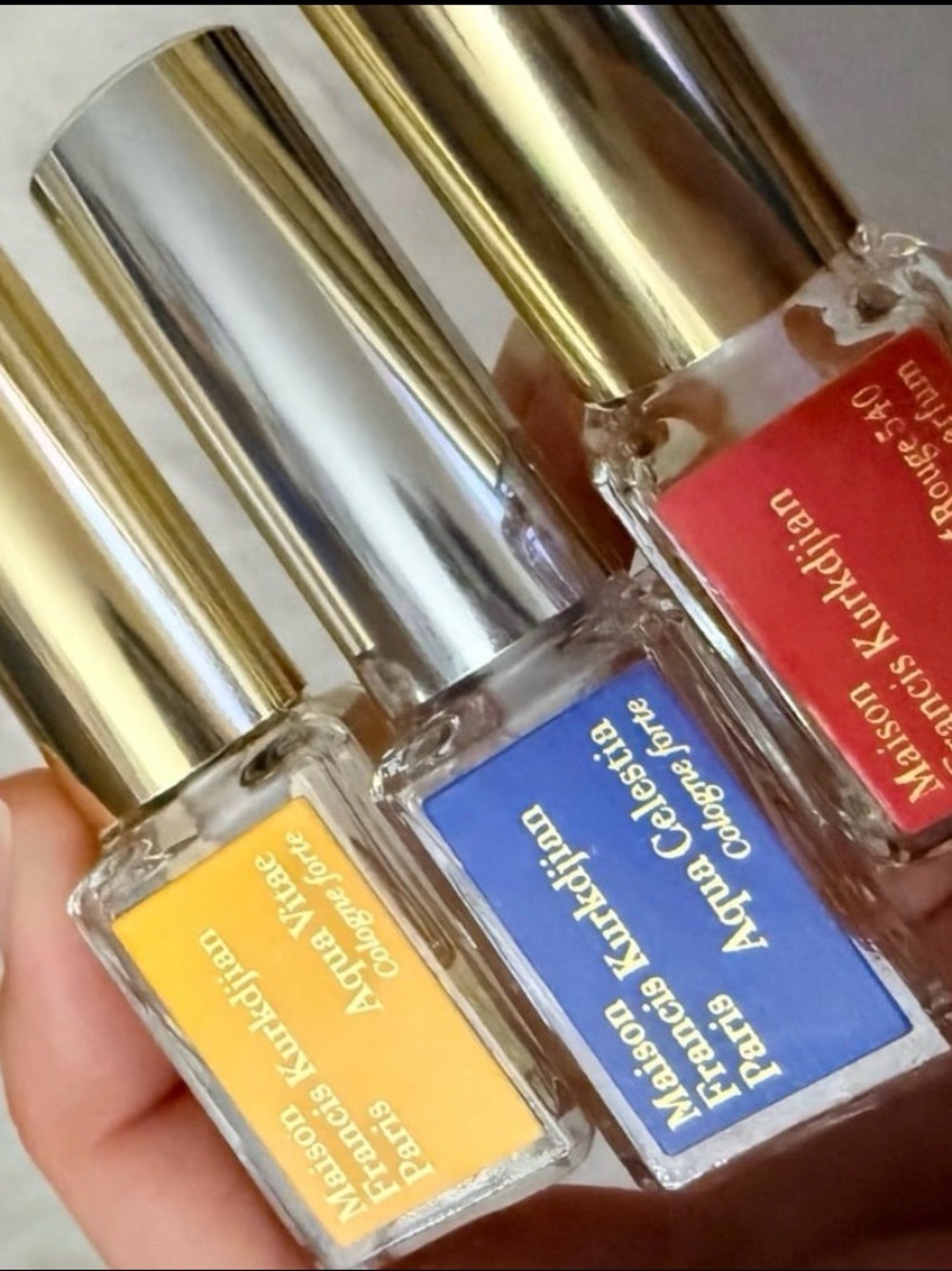 Baccarat Rouge 540 Extrait, Aqua Vitae, Celestia | MFK Trio | 5 ml ea.
